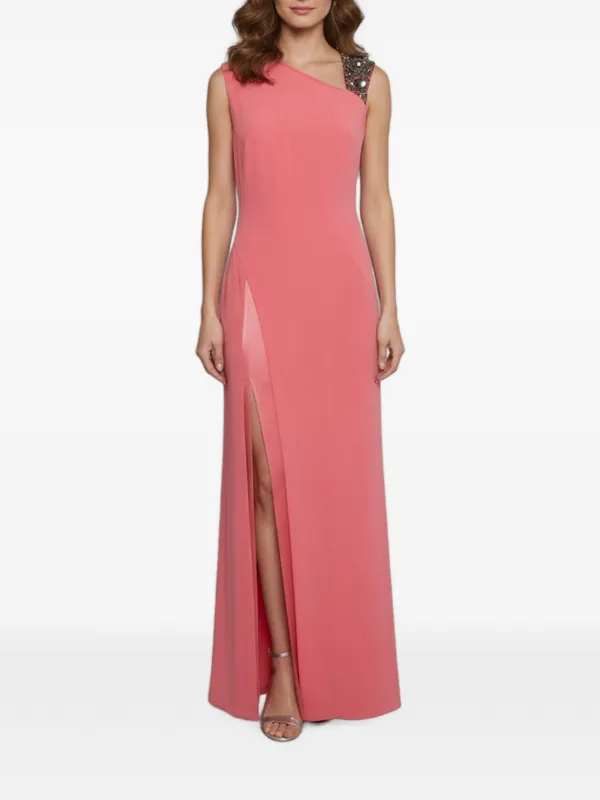 Escada Pre-Owned Embellished Asymmetric Cocktail Maxi Dress | Pink