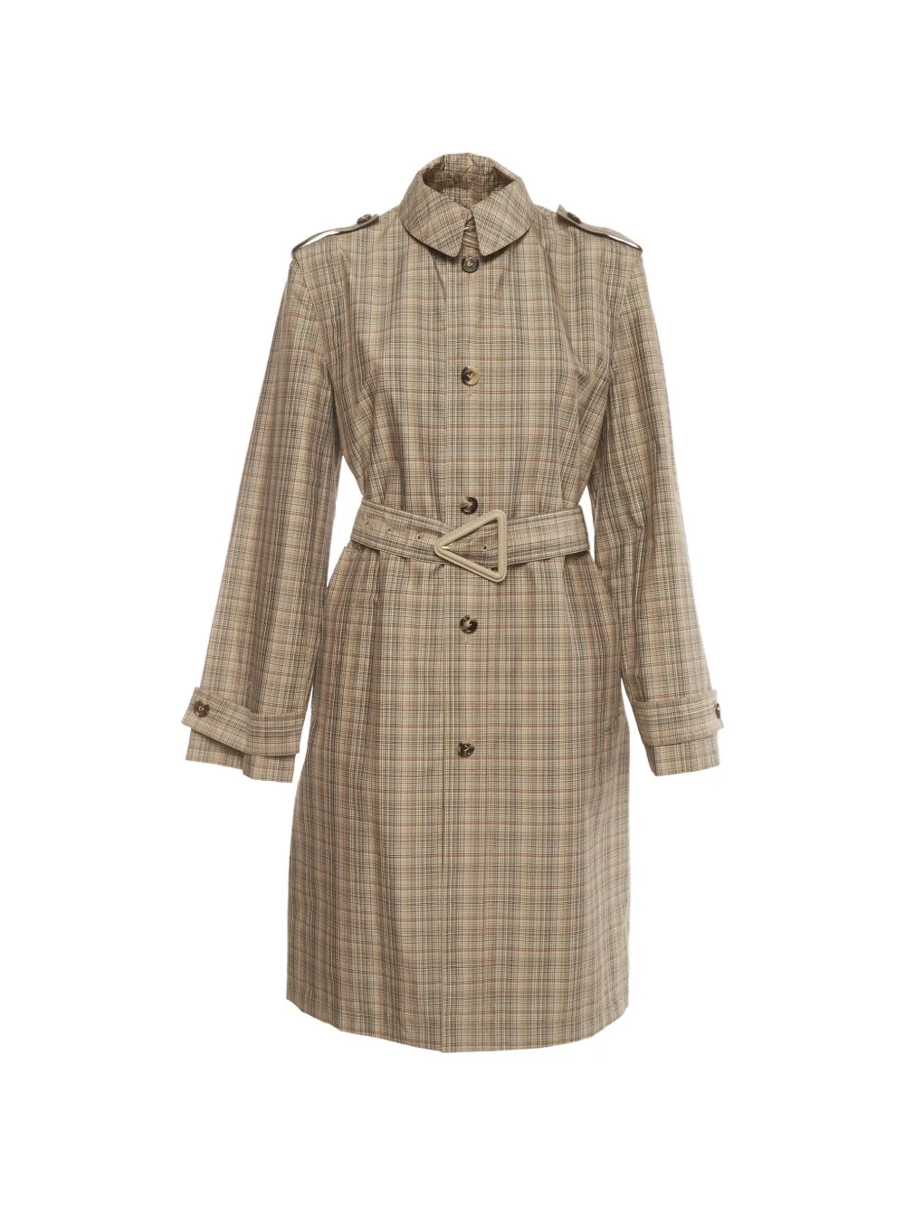 Bottega Veneta Pre-Owned check coat - Marrone