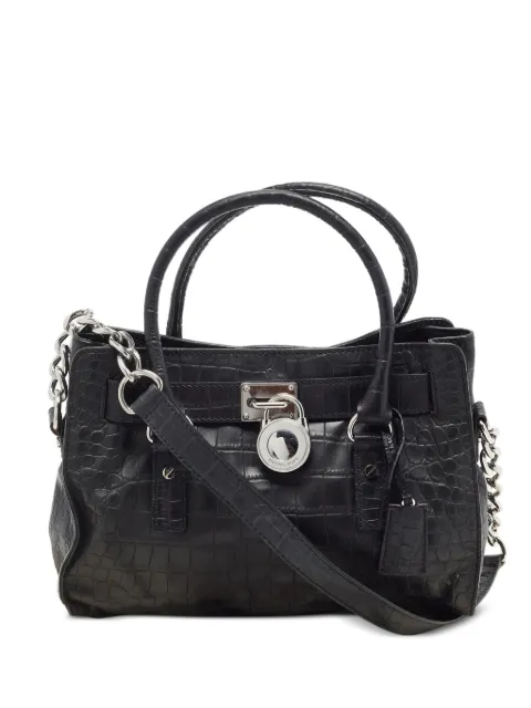 Michael Kors Vintage sac à main Hamilton à effet peau de crocodile