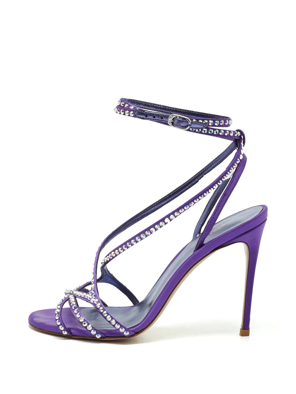 Le Silla crystal-embellished ankle-strap sandals - Viola