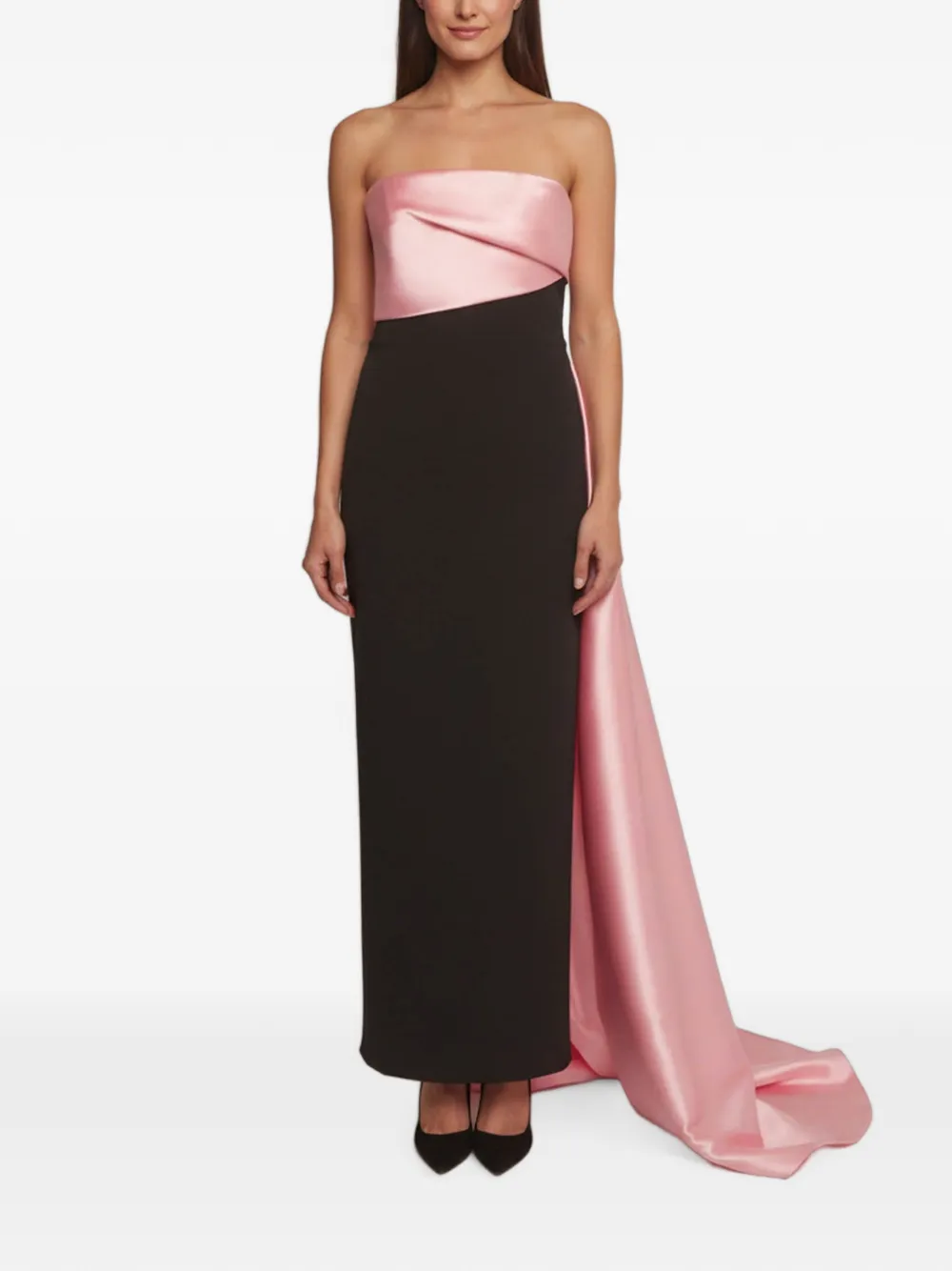 Solace London Kinsley strapless maxi dress - Nero