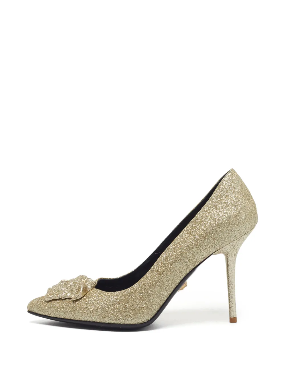 Versace Pre-Owned Icon Medusa glitter pumps - Gold