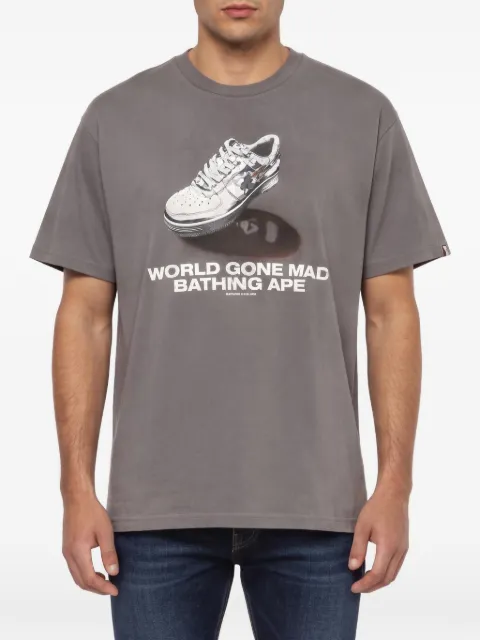 A BATHING APE® sneaker-print T-shirt