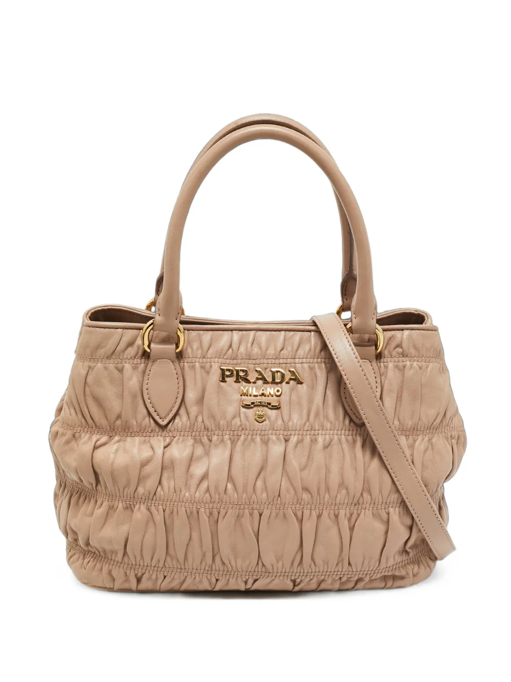 Prada Pre-Owned Gaufre leather tote bag - Toni neutri