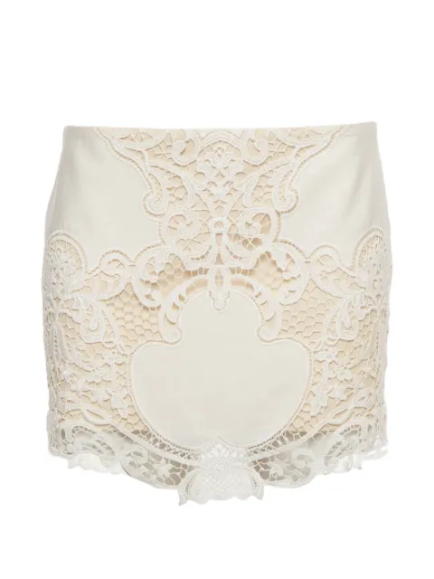 Magda Butrym 2024 guipure lace mini skirt