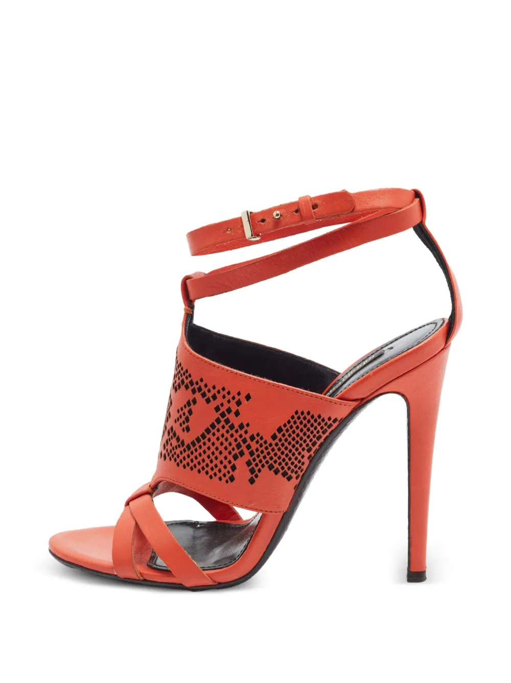 Roberto Cavalli Vintage Sandalen mit Laser-Cuts - Orange