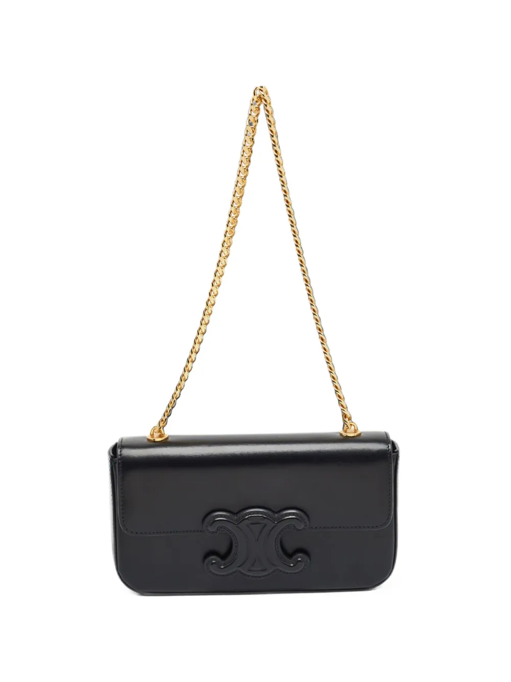 Celine Pre-Owned 2021 Triomphe chain shoulder bag - Nero