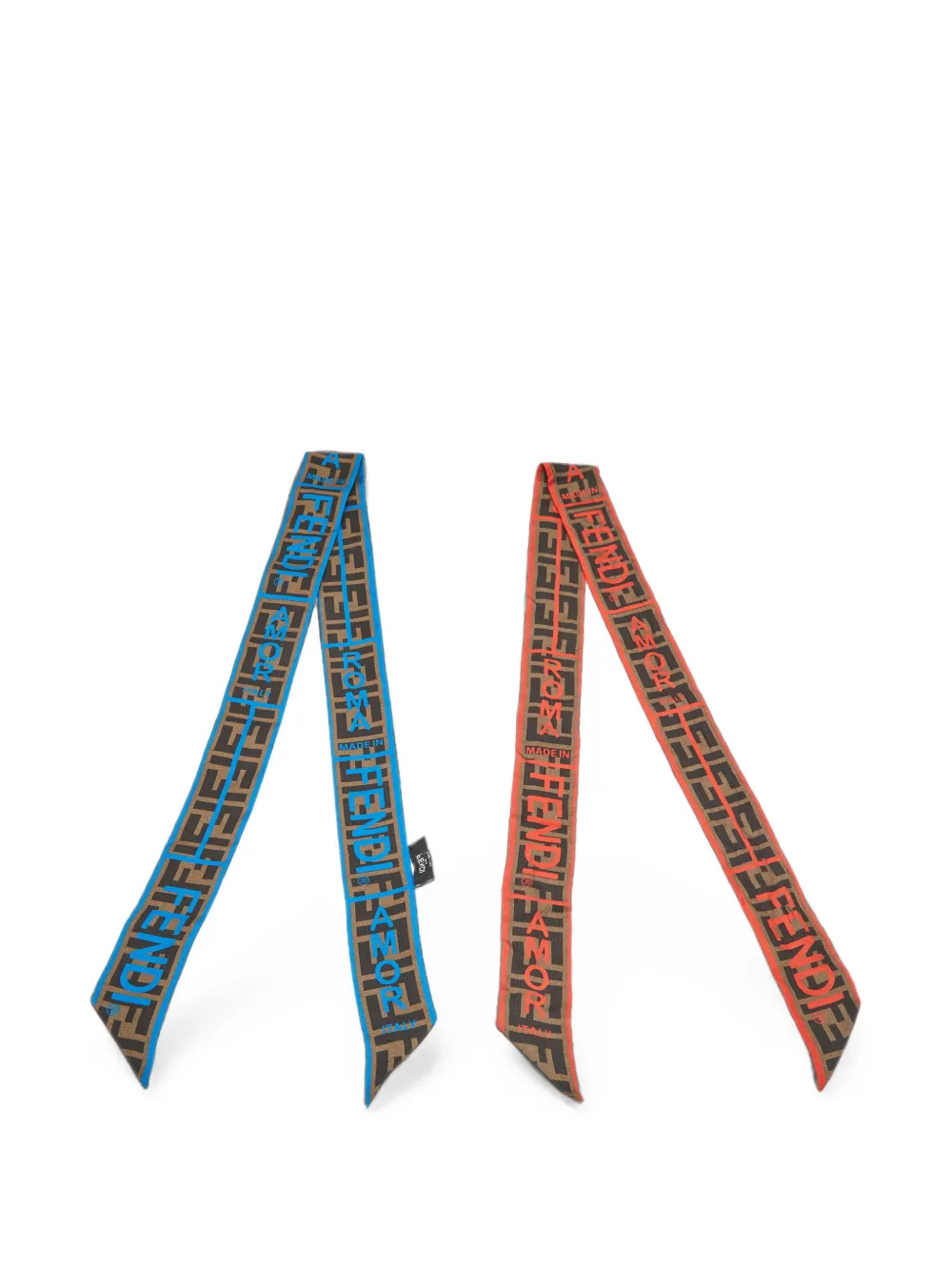 Fendi Pre-Owned Wrappy monogram bandeau scarves - Marrone
