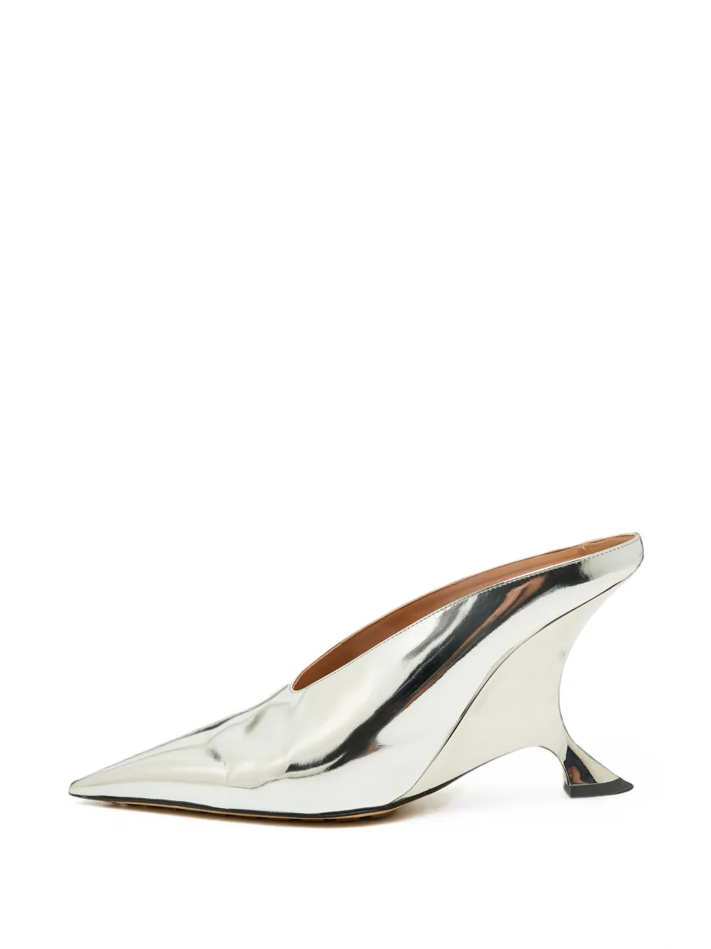 Bottega Veneta Pre-Owned Rocket pointed-toe mules - Argento