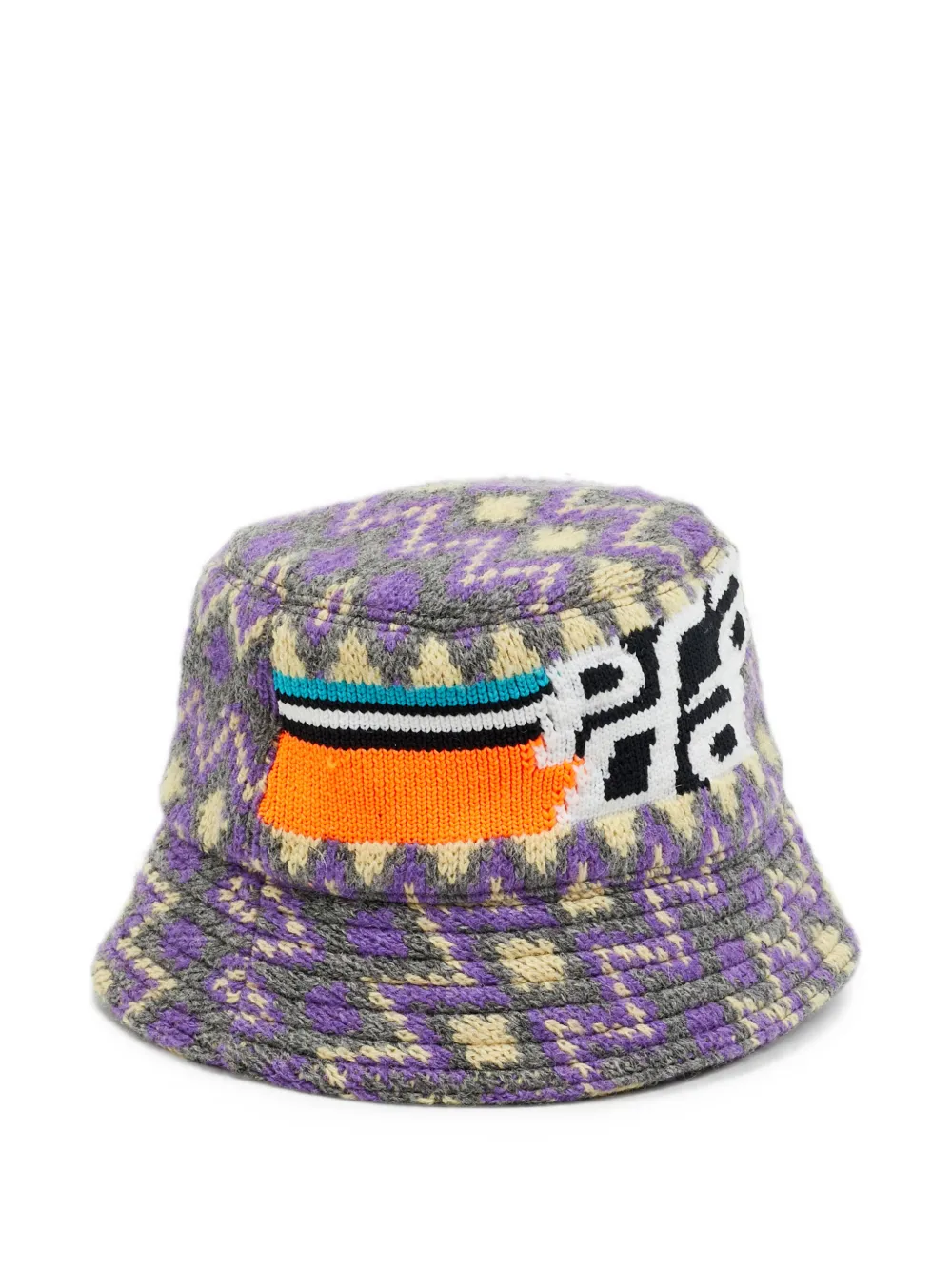 Prada Pre-Owned chevron intarsia bucket hat - Viola