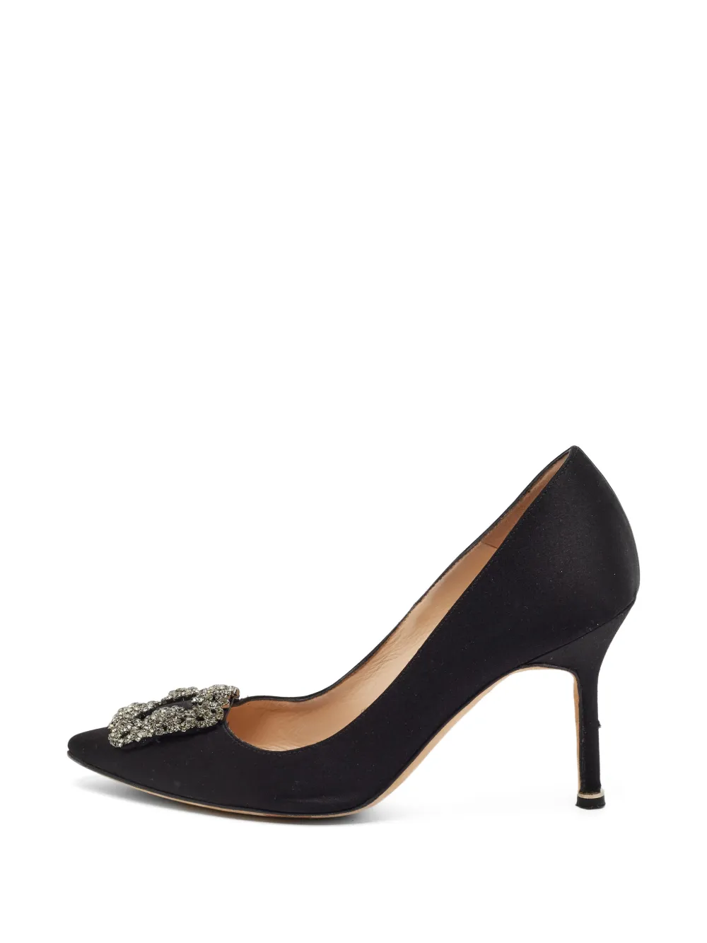 Manolo Blahnik Hangisi crystal-embellished pumps - Nero