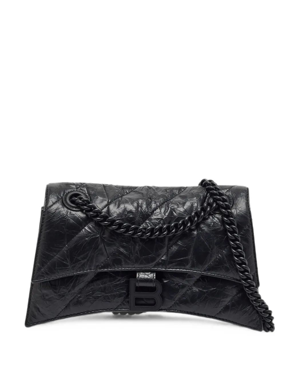Balenciaga Pre-Owned Crush crinkled shoulder bag - Nero