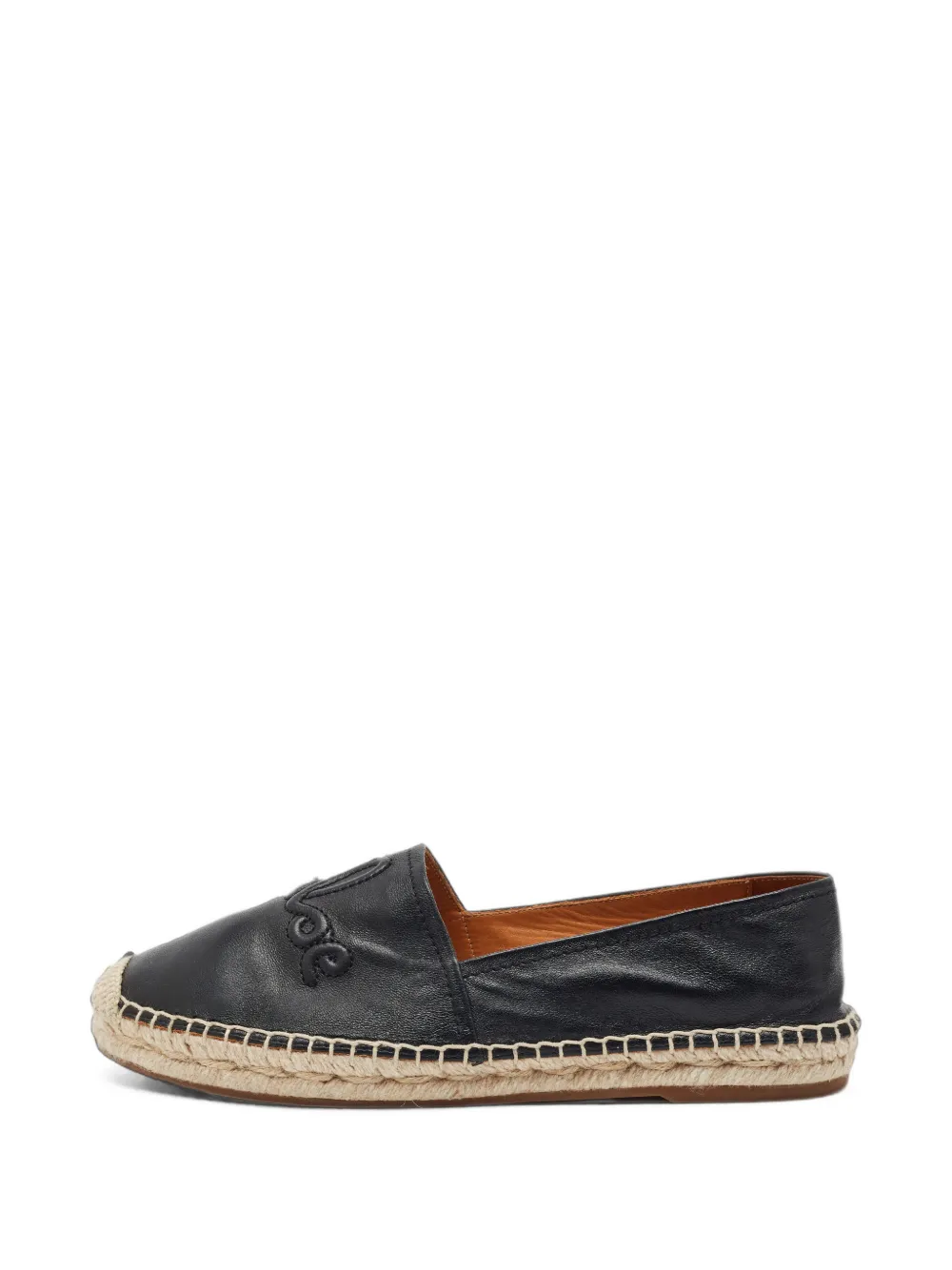 Chloé Pre-Owned Isla logo-embroidered espadrilles - Nero