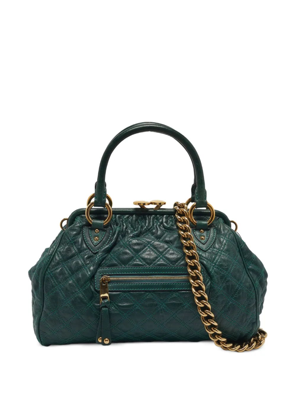 Marc Jacobs Stam quilted leather satchel tote bag - Verde