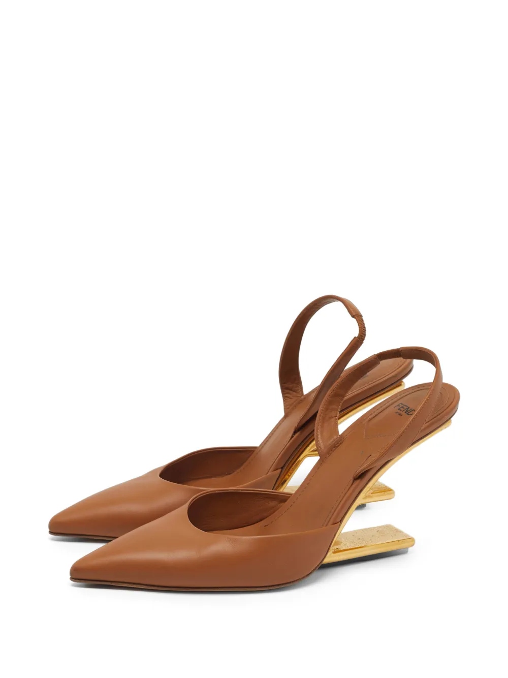 Fendi Pre-Owned Fendi First slingback pumps - Marrone