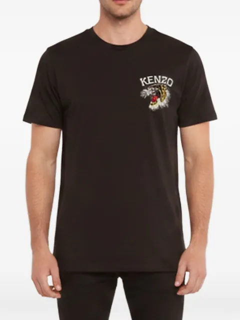 Kenzo Pre-Owned Tiger logo-embroidered t-shirt