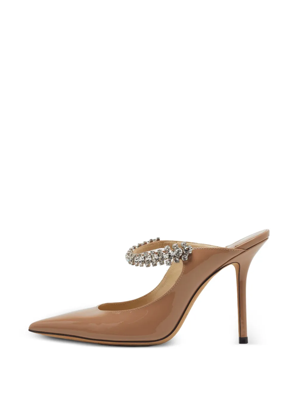 Jimmy Choo Pre-Owned mules Bing à ornements en cristal - Tons neutres Jimmy Choo Pre-Owned mules Bing à ornements en cristal - Tons neutres