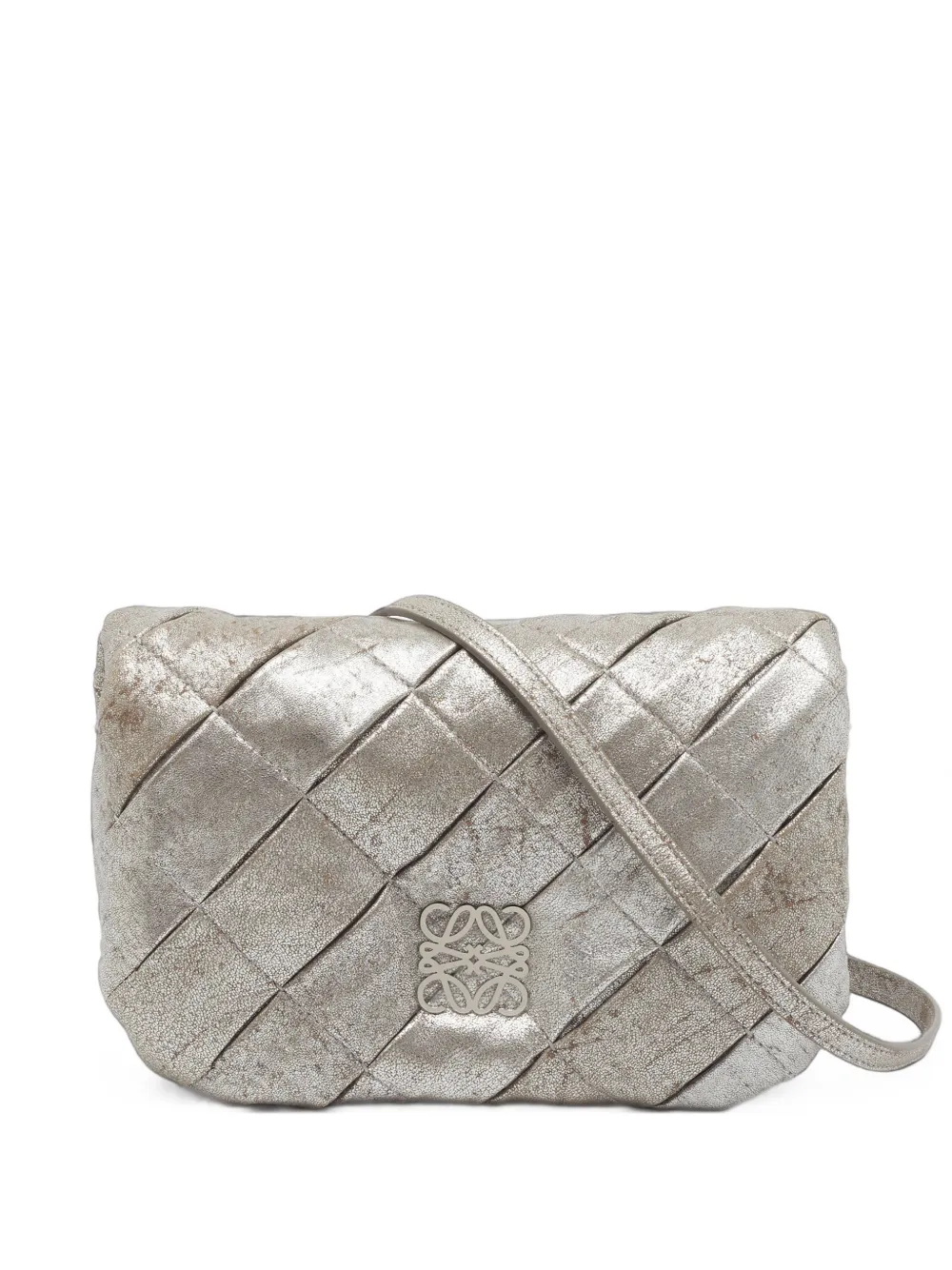 Loewe Pre-Owned 2023 Puffer Goya quilted shoulder bag - Argento