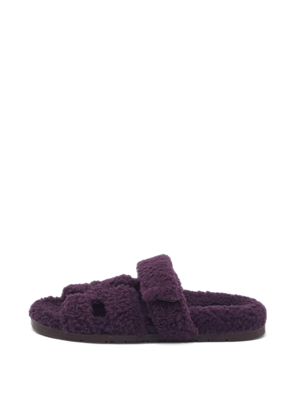 Hermès Pre-Owned Chypre shearling sandals - Viola