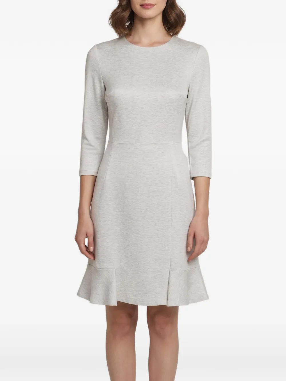 Christian Dior Pre-Owned ruffle-trim mini dress - Grigio