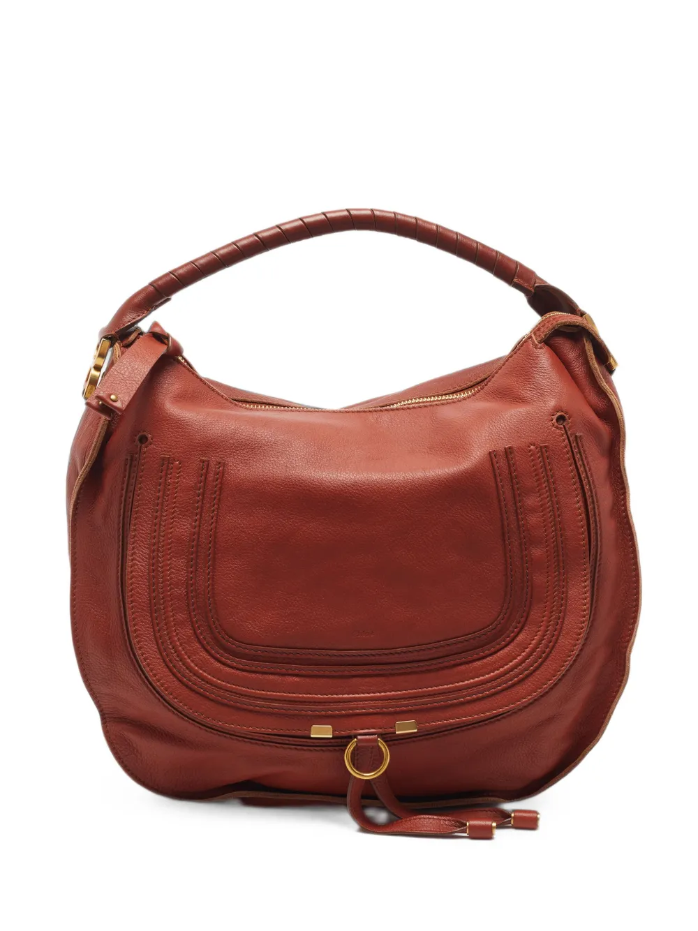 Chloé Pre-Owned Marcie leather hobo bag - Marrone