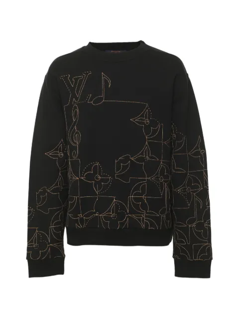 Louis Vuitton Pre-Owned Music Line embroidered sweater