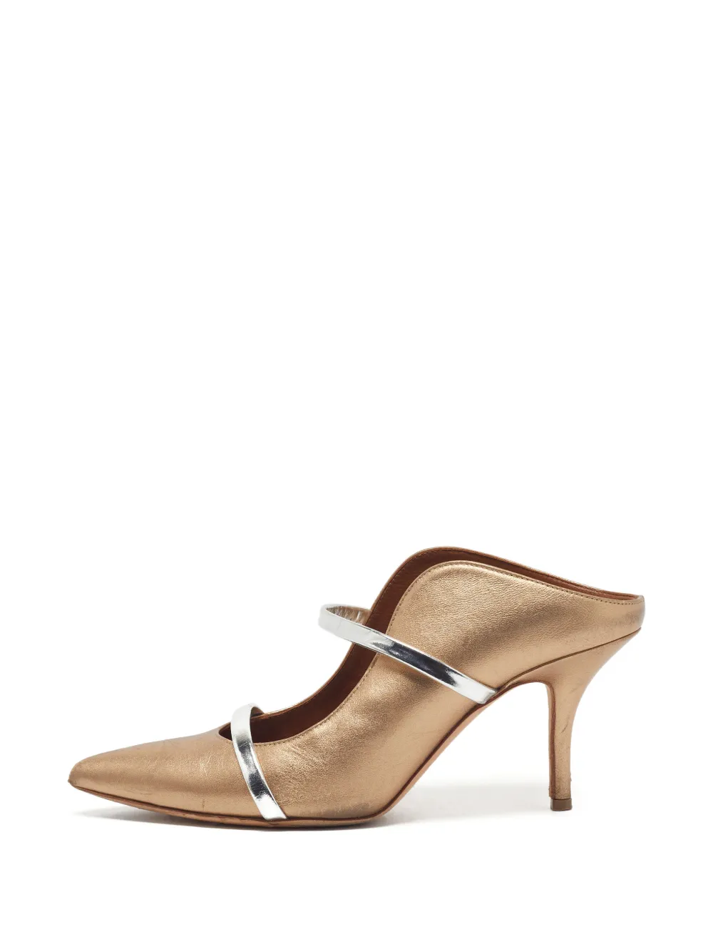 Malone Souliers Maureen signature strap mules - Oro