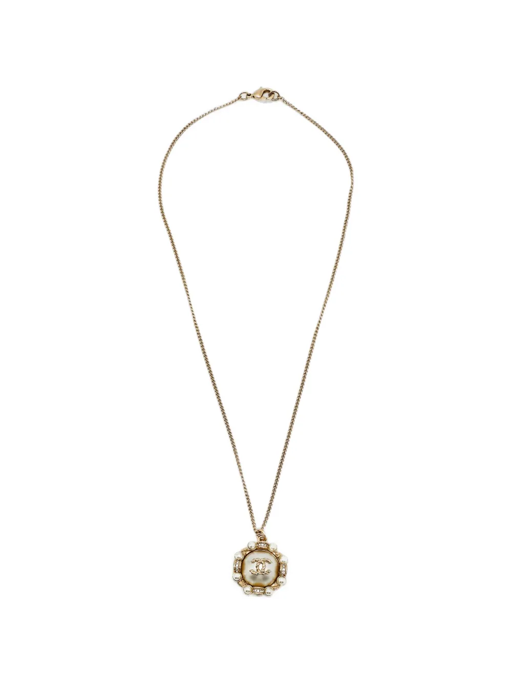 CHANEL Pre-Owned CC faux-pearl necklace - Oro