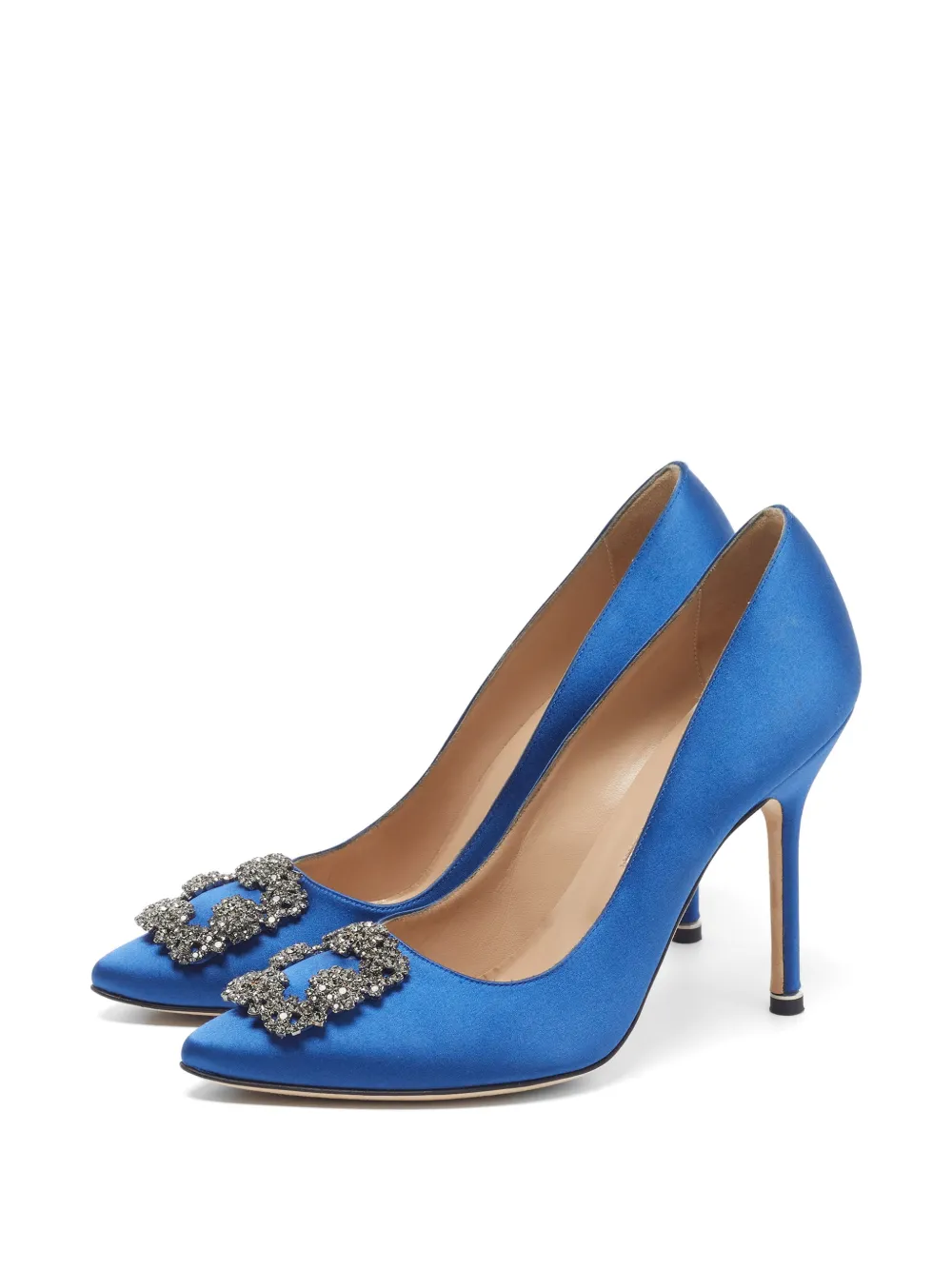 Manolo Blahnik Hangisi buckle pumps - Blu