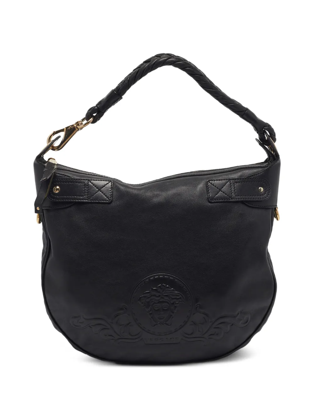 Versace Pre-Owned Medusa embossed-logo shoulder bag - Black