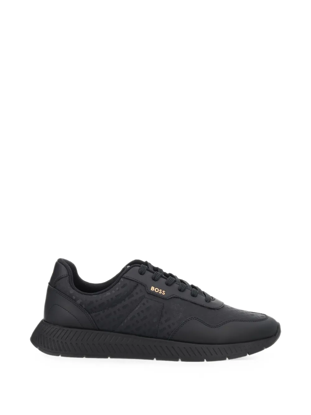 BOSS logo-print panelled sneakers - Nero