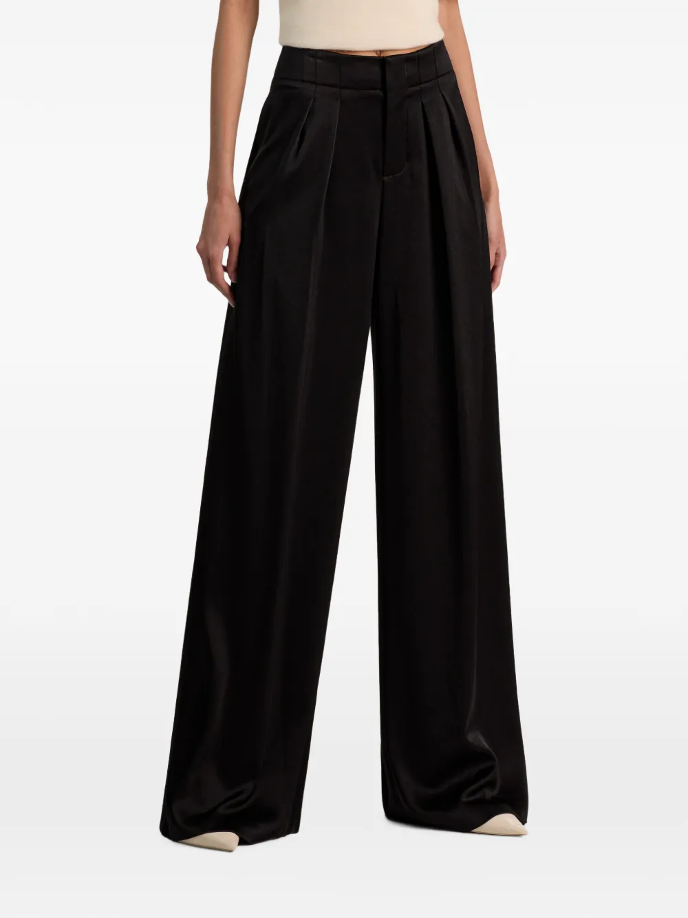 alice + olivia Eloise broek met wijde pijpen Zwart