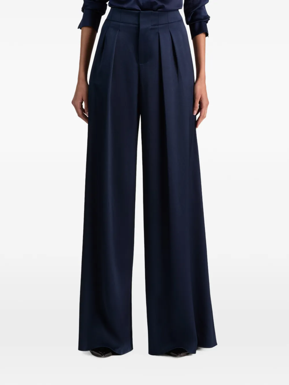 alice + olivia Eloise plooibroek met wijde pijpen Blauw