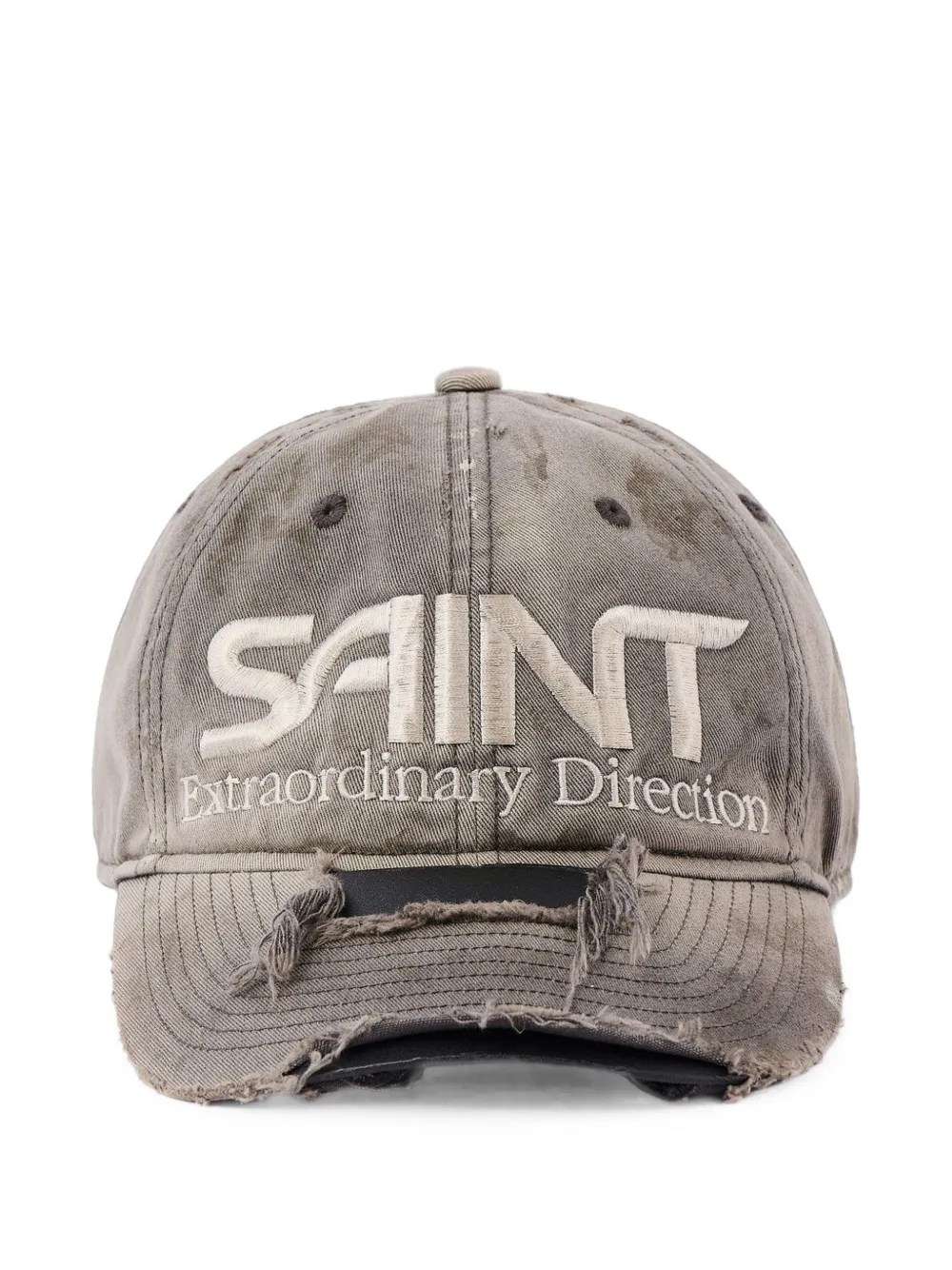 SAINT MXXXXXX distressed logo-embroidered baseball cap