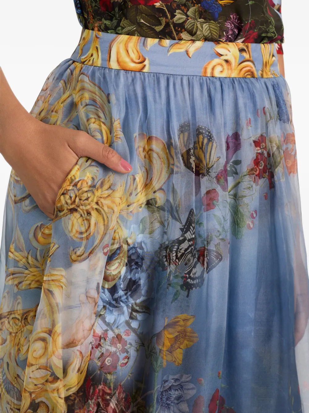 Dixie floral-print silk maxi skirt, image 7 of 7