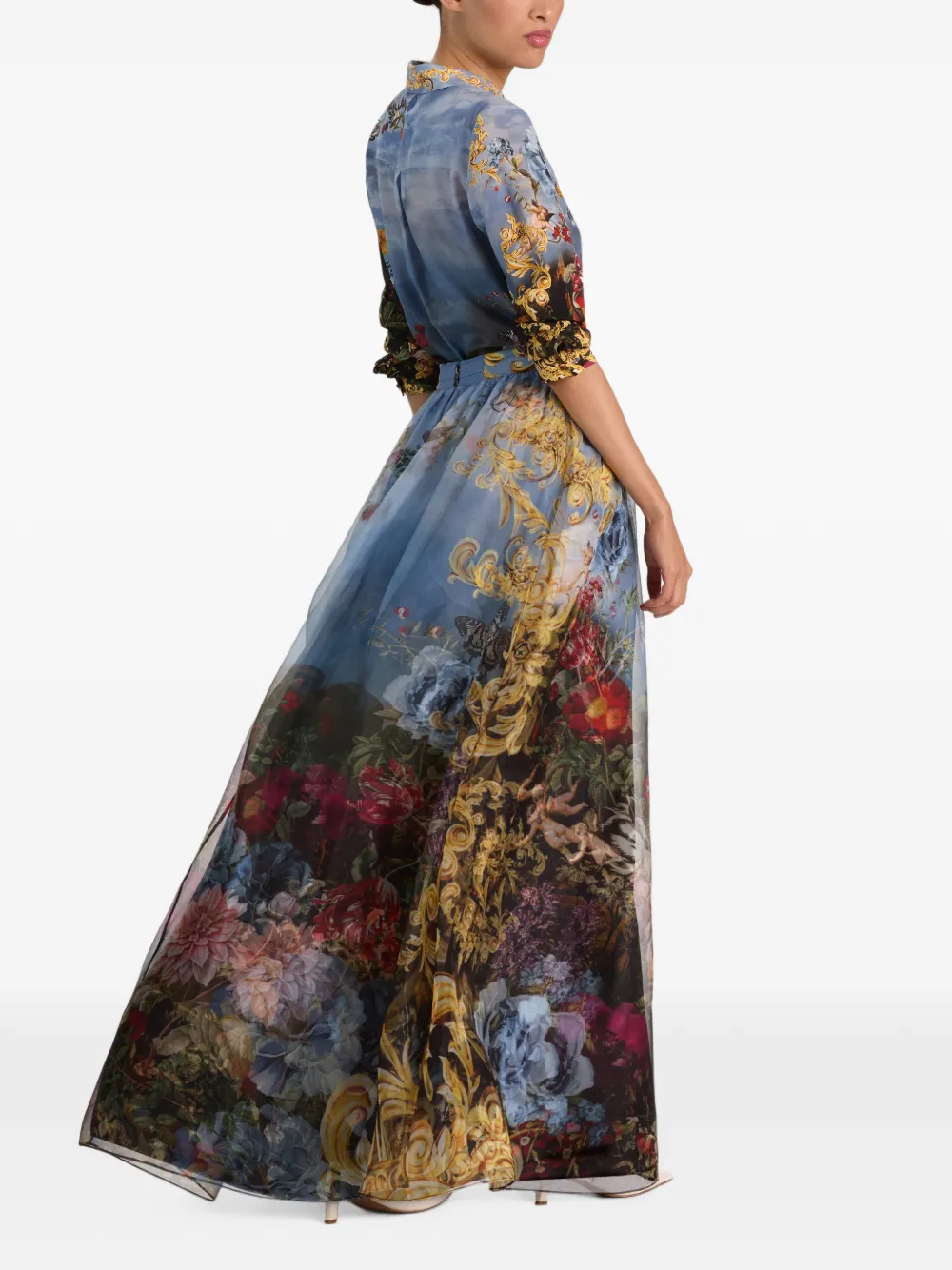 Dixie floral-print silk maxi skirt, image 5 of 7