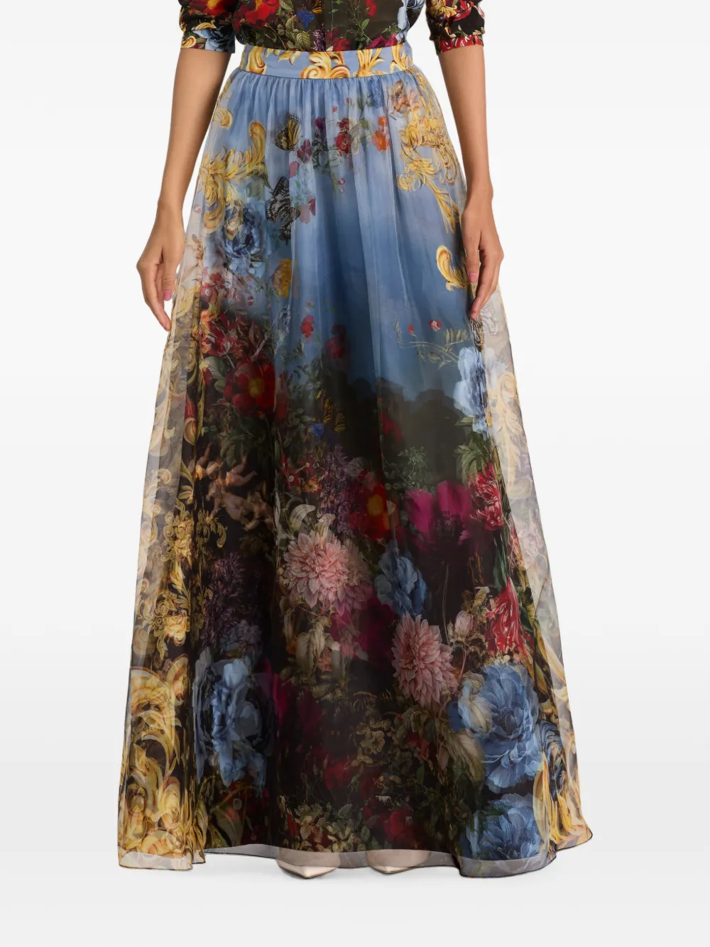 Dixie floral-print silk maxi skirt, image 6 of 7
