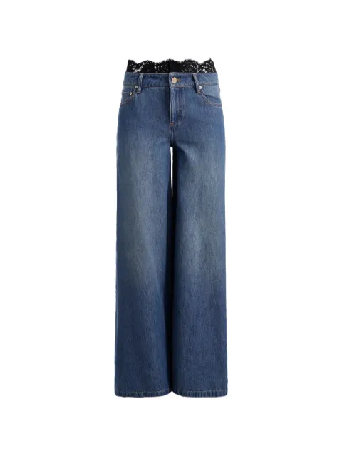 alice + olivia Ian lace-waistband jeans