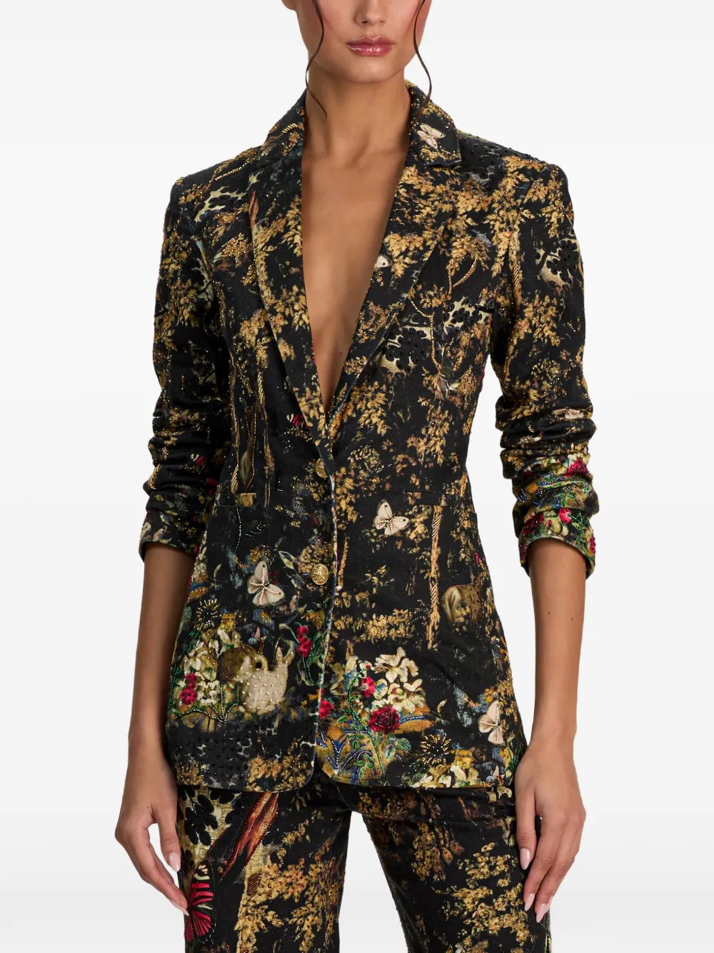 alice + olivia Breann blazer met borduurwerk Zwart