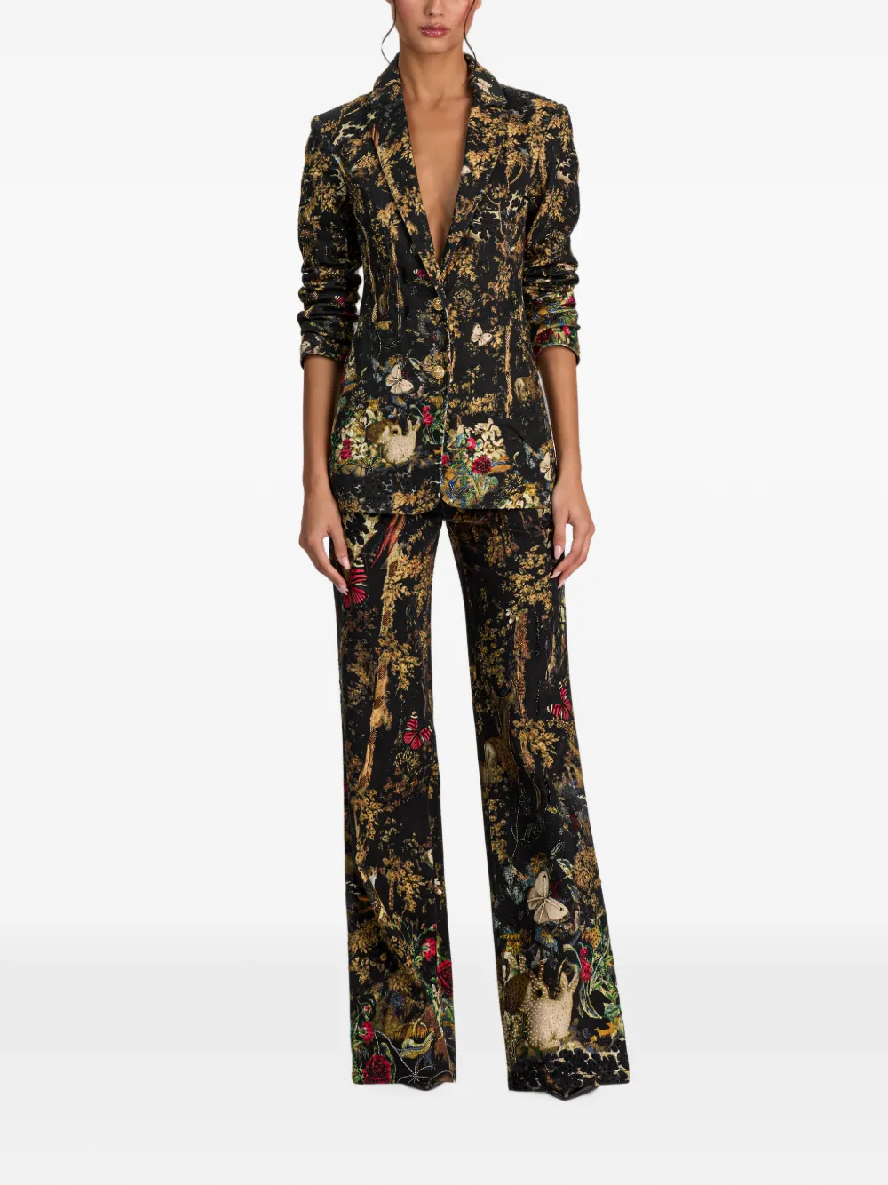 alice + olivia Breann blazer met borduurwerk Zwart