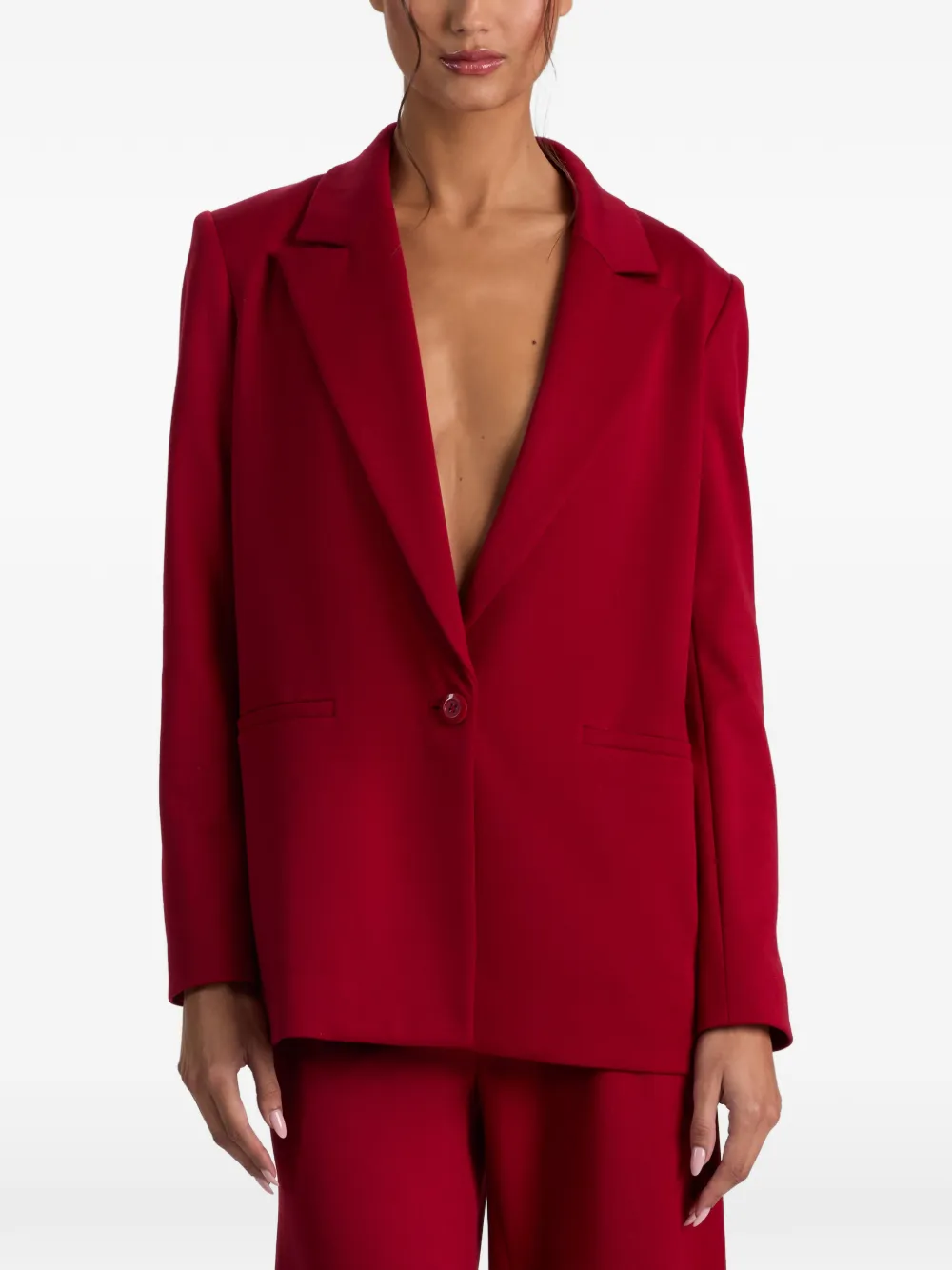 alice + olivia Denny blazer met gekerfde kraag Rood