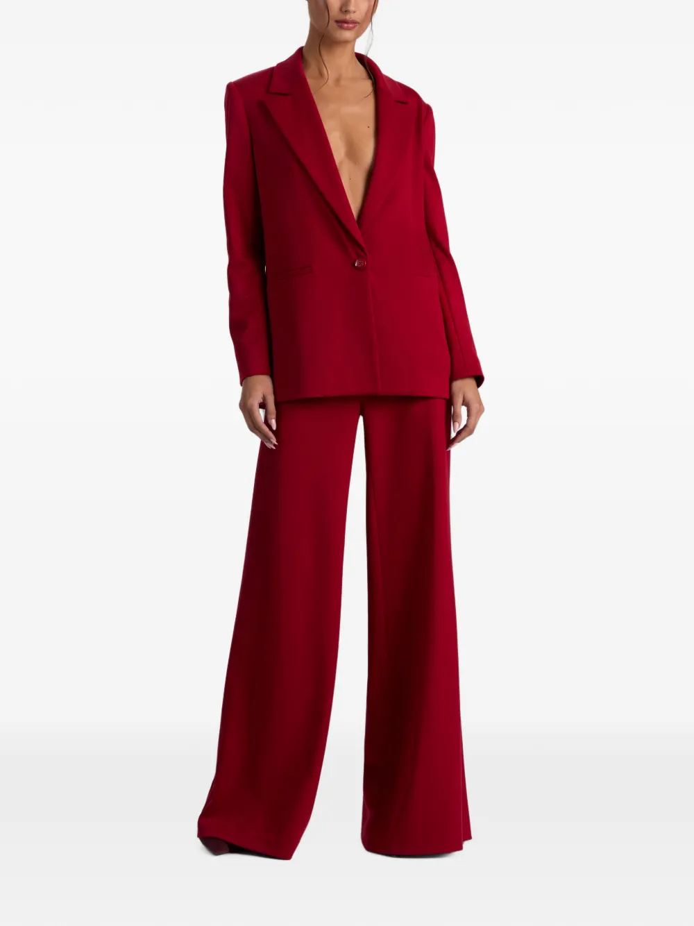 alice + olivia Denny blazer met gekerfde kraag Rood