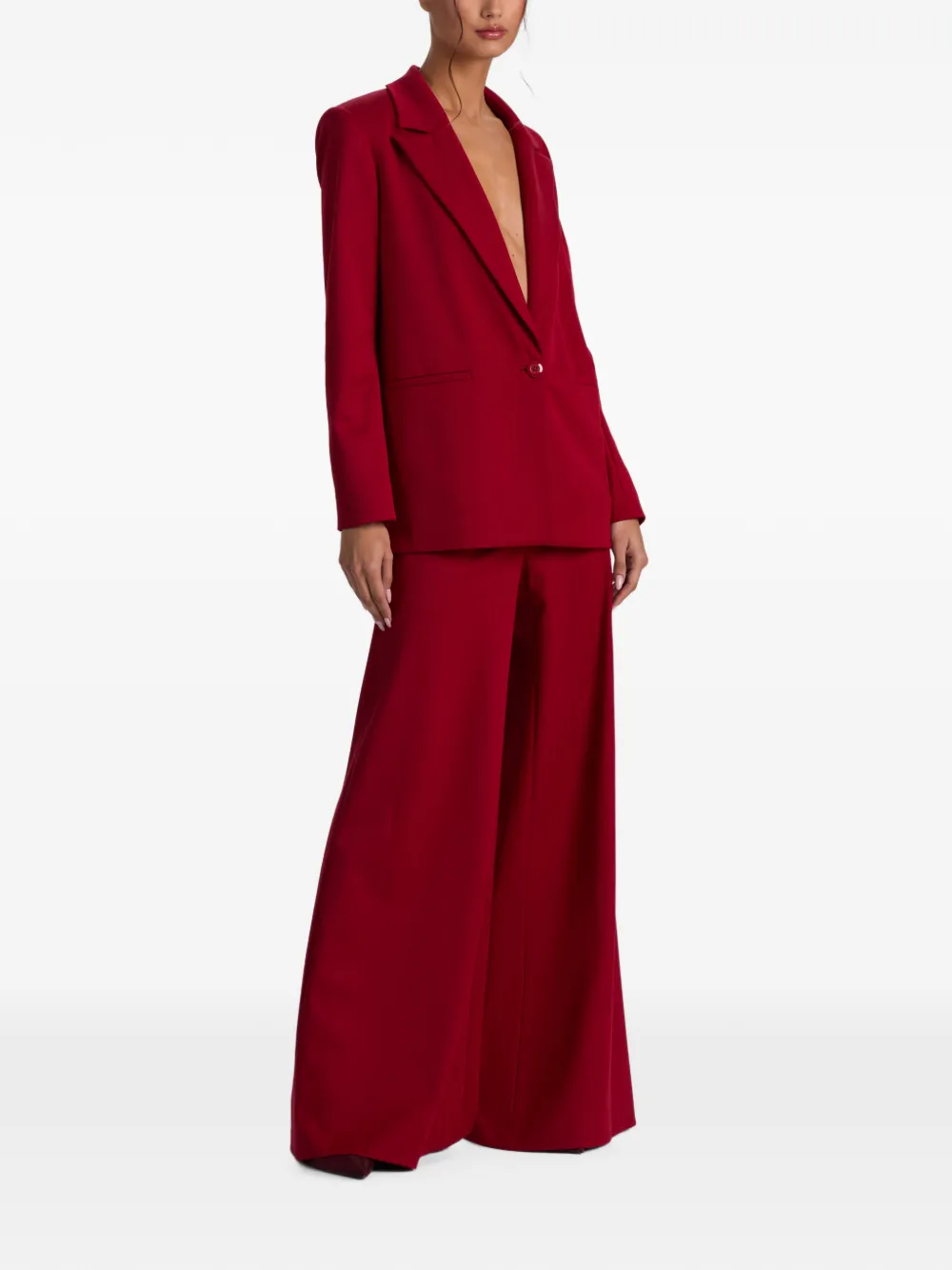 alice + olivia Denny blazer met gekerfde kraag Rood