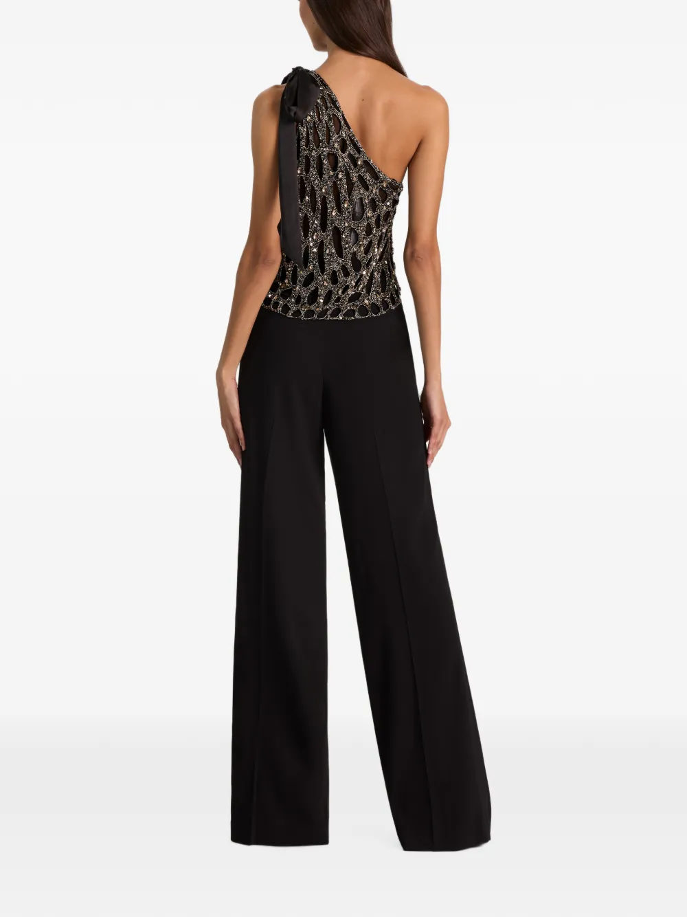 alice + olivia Yesenia verfraaide top Zwart
