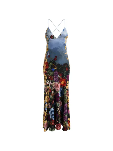 alice + olivia vestido largo Milta con motivo floral