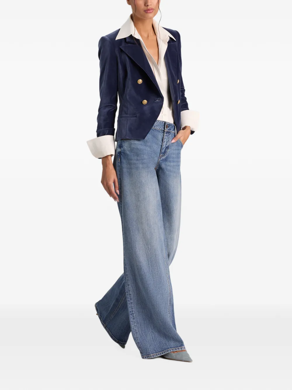 alice + olivia Sable blazer met dubbele rij knopen Blauw