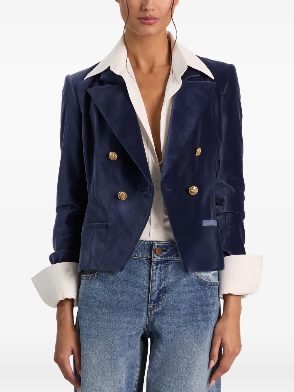 alice + olivia Sable blazer met dubbele rij knopen Blauw