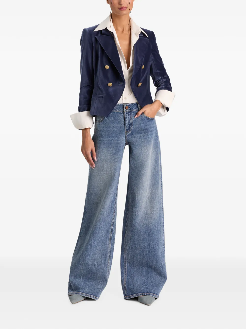 alice + olivia Sable blazer met dubbele rij knopen Blauw