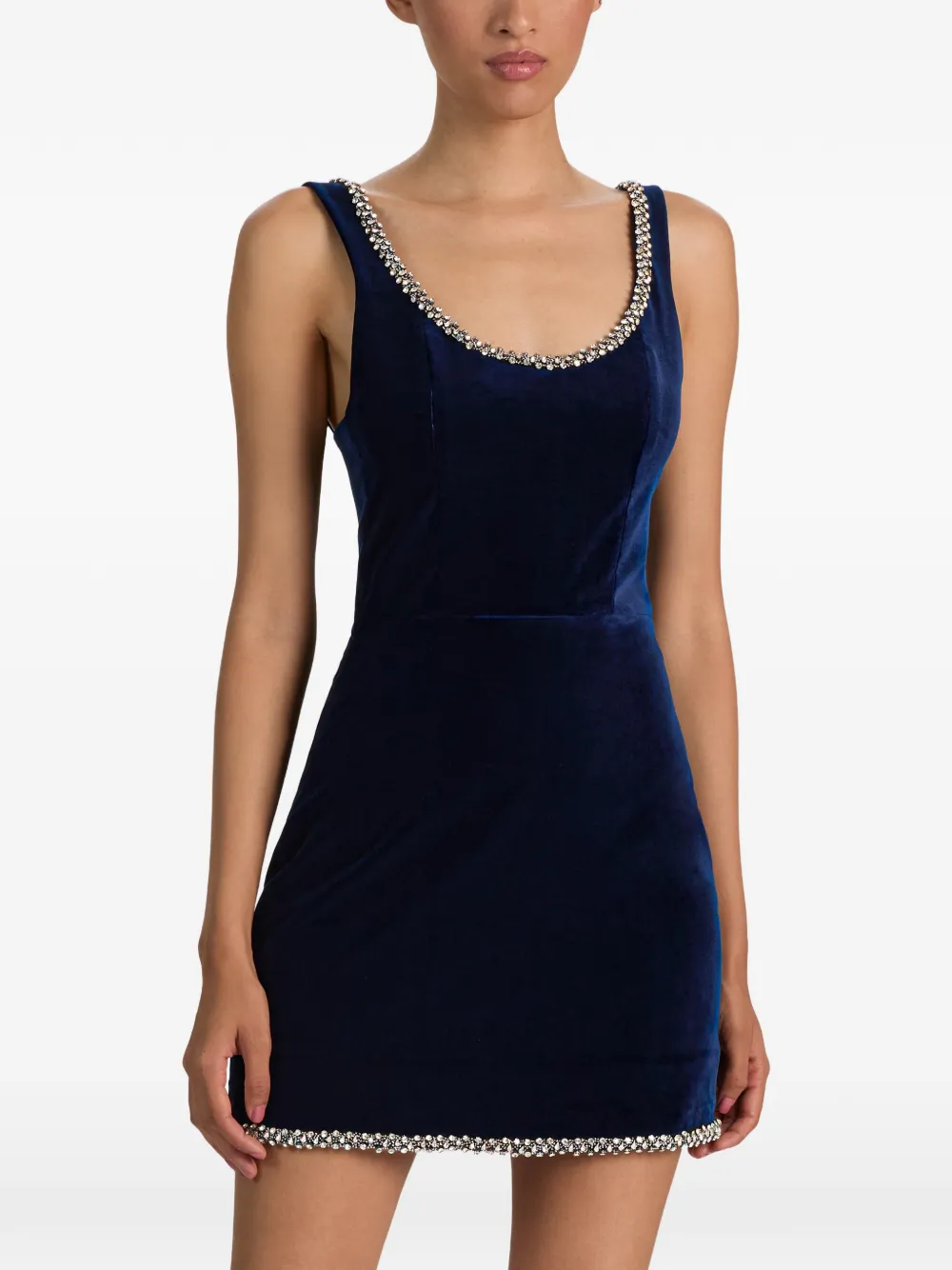 alice + olivia Charlotte mini-jurk verfraaid met kristallen Blauw