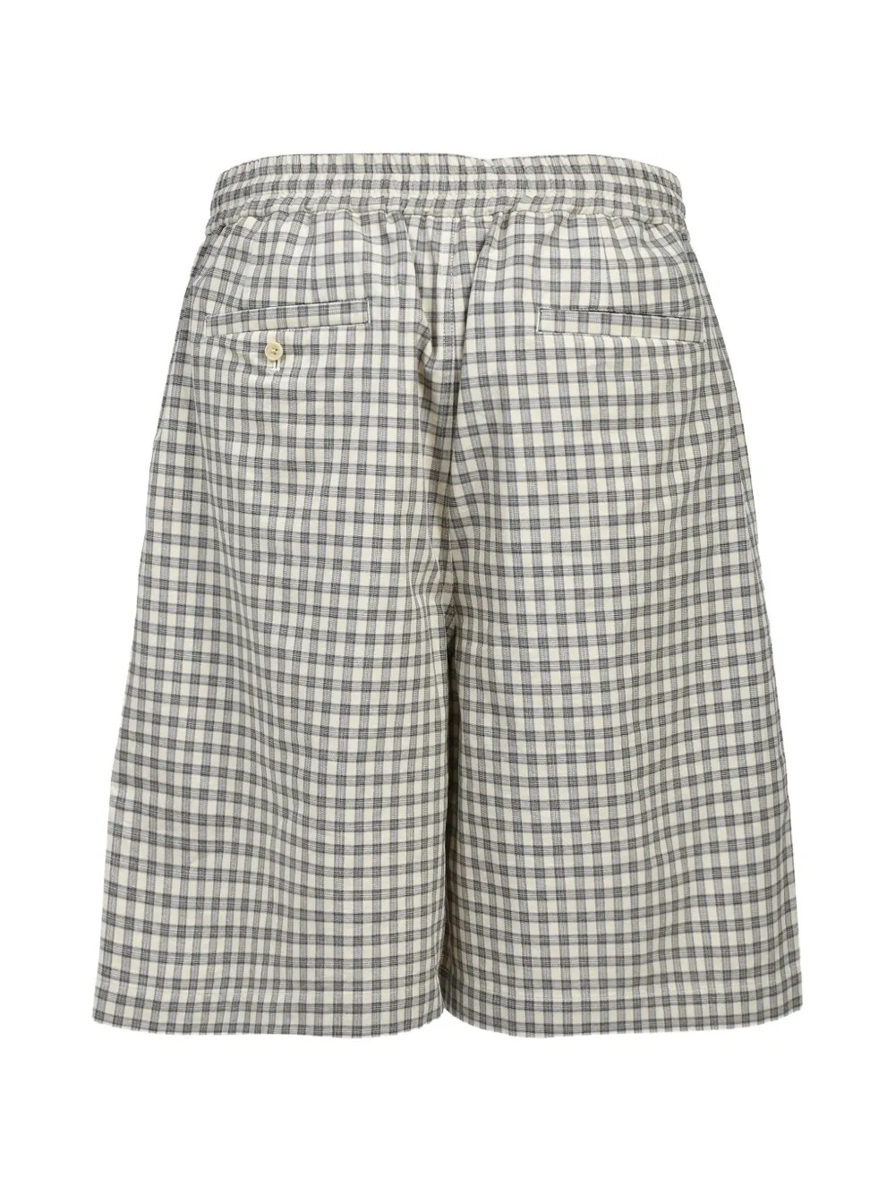 BREATH Geruite shorts met geborduurd embleem Wit